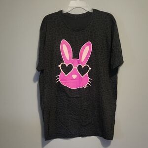 Charming Kids Tee with Pink Bunny Design
